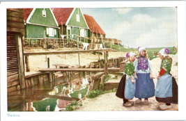 Dutch Children in Marken Holland Postcard - £5.35 GBP