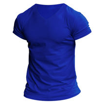 T-Shirt Color Men Mens V Neck Plain Short Sleeve T-Shirt Summer Slim Fit... - £26.30 GBP