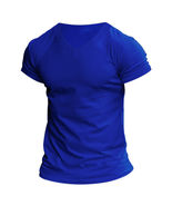 T-Shirt Color Men Mens V Neck Plain Short Sleeve T-Shirt Summer Slim Fit Casual  - $33.45