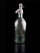 Antique French Bottle - seltzer soda Bottle - 1930&#39;s Paris Barware - art... - £110.12 GBP