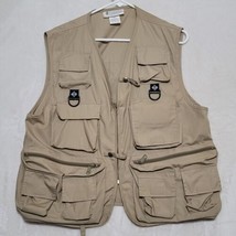 Columbia Sportswear Men&#39;s S/M Fishing Vest Hunting Khaki Vintage - £39.44 GBP