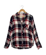 Thread Supply Top Womens Large Blue Red Plaid Flannel Lightweight Grunge... - $443.32 MXN