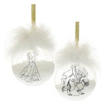 Disney Collectible Christmas Bauble Set - Belle &amp; Beast - £35.32 GBP