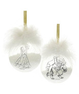Disney Collectible Christmas Bauble Set - Belle &amp; Beast - £35.51 GBP