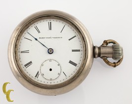 Silverode Antique Elgin Open Face Pocket Watch Gr 6 18S 7-Jewel 1884 - £175.74 GBP