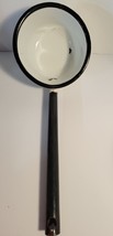 Vtg. Enamelware Dipper/Ladle White with Black Trim image 2