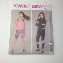 Kwik Sew 4214 Size XXS-L Girls&#39; Tank Top Capris and Leggings Stretch Knit - £10.24 GBP