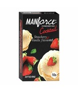 Pack of 10 Manforce Cocktail Strawberry &amp; Vanilla Flavour Condoms, 10 Count - €76,27 EUR