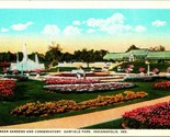 Sunken Gardens Conservatory Garfield Park Indianapolis IN UNP WB Postcar... - $3.15