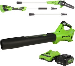 Greenworks 24V Brushless Axial Blower (110 MPH / 450 CFM), 4Ah USB Battery and - £249.07 GBP