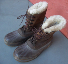 Men’s Sorel Vintage Duck Boots  Made in the USA Leather Wool lined Steel  Size 7 - £31.63 GBP