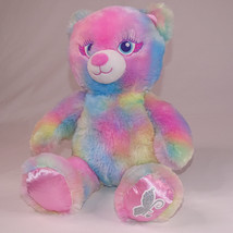Build A Bear Rainbow Dreams Pastel Colors Plush Pink Wings Fairy Stuffed Bear - £8.84 GBP