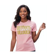 "Blessed and Highly Favored" - Women's T-shirt (Pink Large 12-14) - $14.99