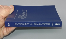 NIV, New Testament with Psalms and Proverbs, Pocket-Sized, Paperback, Blue - £9.00 GBP