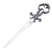 Munetoshi 10.25 Bodice Scissors Renaissance Dagger Silver with Scabbard - £20.11 GBP
