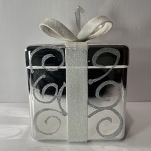 Silver-tone Metal Christmas Decor box - $8.00