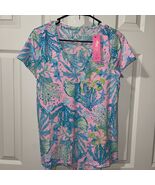Lilly Pulitzer Etta V Neck Top MANDEVILLA BABY Size S NEW - $78.21