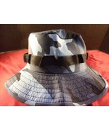 NWOT ICE BLUE MILITARY BLUE CAMO BOONIE HAT JUNGLE STYLE SIZE SMALL - $427.00 MXN