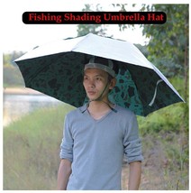 1 Piece Folding Large Fishing Cap Shading -proof Fish Umbrella Hat Outdoor  Wear - £68.34 GBP