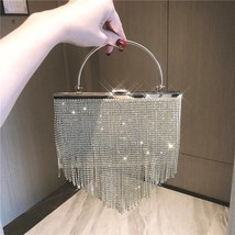  Tel Women&#39;s Bag Silver  Designer Handbag Elegant Evening Bags Chain  Ba... - £155.53 GBP