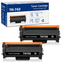2PK Toner With Chip For Brother TN760 TN730 DCP-L2550DW HL-L2370DW HL-L2390DW - £27.40 GBP