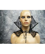 Gothic Black Lace Standup Collar Corset Style Choker Vampire Madame Evil... - $441.72 MXN