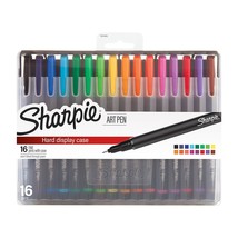 SHARPIE Art Pens, Fine Point, Assorted Colors, Hard Case, 16 Count (1983... - $67.99
