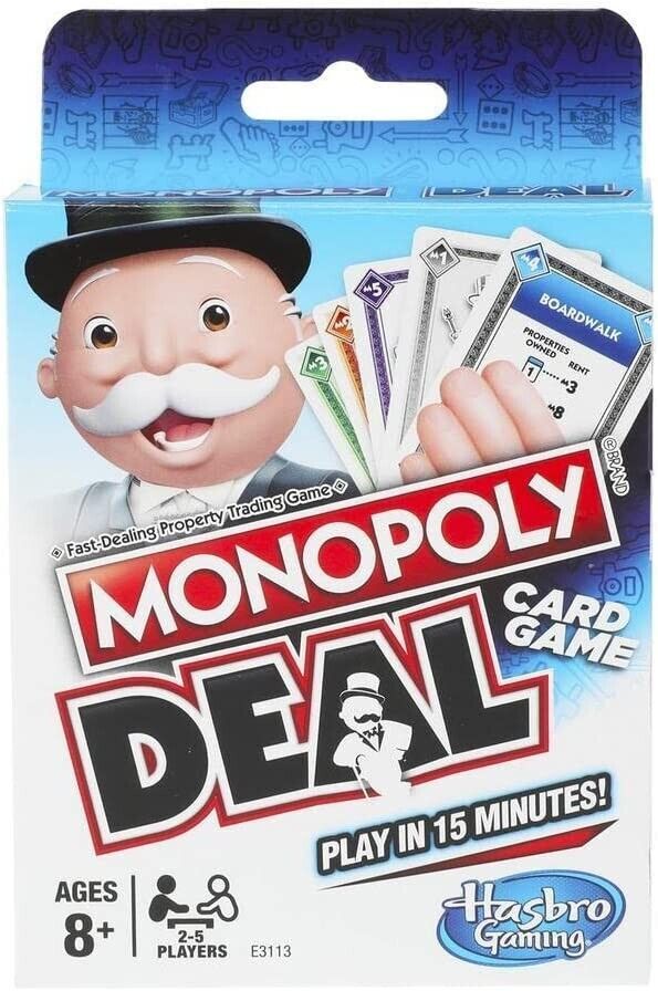 Monopoly Deal Card Game Quick Playing for Families Kids Fun Educational Lively - $10.87