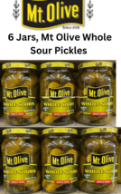 &quot;Mt Olive Whole Sours Pickles - 16 Oz - Case of 6 - Fresh and Crunchy Pickles&quot; - £23.90 GBP