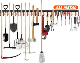 68&#39;&#39; All Metal Garden Tool Organizer Adjustable Garage Tool Organizer Wall Mount - $42.95