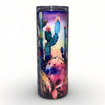 NEW Cactus 20oz Tumbler Stainless Steel Multicolor Watercolor Hot/Cold Beverages - $29.35