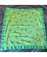 Beautiful Sesame Street Kermit Frog Satin Trim Lovey Security Blanket &quot;J... - £26.62 GBP