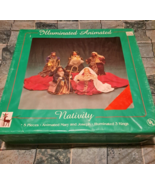 Vtg Santas Best Nativity Illuminated 3 Kings Animated Mary Jesus Joseph 1993 NOS - £118.69 GBP