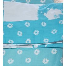 Twin Flat Sheet and Pillowcase DYR Cotton Teal Unused No Issues - $11.40