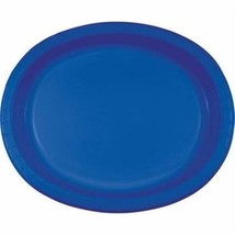 Cobalt Blue 12 Inch Oval Paper Plates 8 Per Pack Party Tableware Decorations - £8.78 GBP