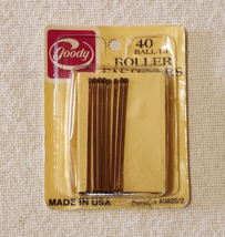 Vintage 1988 Goody 27 Rubber Tip Roller Fasteners Brown #5820/2 Retro Hair - $14.95