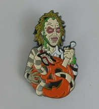 Beetlejuice With Jack O&#39;Lantern Enamel Label Hat Pin - $6.78