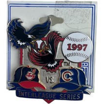 1997 MLB Interleague Play Pin Chicago Cubs vs. Cleveland Indians Baseball - £15.99 GBP