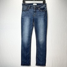 BKE Jeans Womens 27 Payton Midrise Straight Blue Stretch Denim Western Buckle - £22.02 GBP