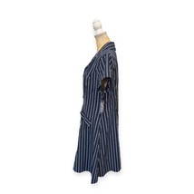 New York And Company Pinstripe Button-Front Flare Dress Size XL Extra Large Blue - £43.50 GBP