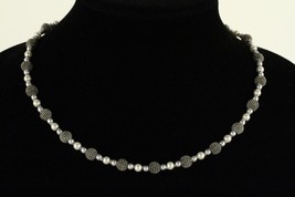 Vintage Costume Jewelry Silver Tone Faux Pearl Chunky Bead Necklace 16-1... - $24.74