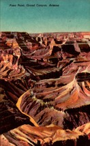Pima Point Grand Canyon Arizona - Vintage Curteich Linen Postcard c1950s-bk41 - £1.58 GBP