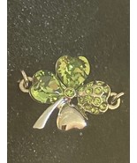 Green Four Leaf Clover Bracelet Swarovski Crystal - £7.45 GBP