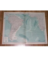 1922 VINTAGE MAP OF SOUTH ATLANTIC TRANSPORTATION SHIP ROUTES AMERICA AF... - £19.73 GBP