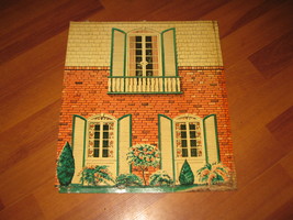 1950&#39;s T. Cohn Metal Litho Dollhouse Replacement Part: Tall Exterior Side Wall - $12.00