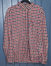 Mens J Crew Checkered Plaid Brushed Twill Shirt XL Slim Preppy Cowboy Grunge - $19.80