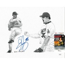 Eric Gagne Los Angeles Dodgers Signed Baseball 11x14 Print Artwork JSA COA LA - £114.43 GBP