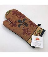 Fluer De Lis Southwestern Design Oven Mitt 6x12 inches Raa Kha Cotton Po... - $108.79 MXN