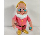 Disney Snow White Seven Dwarfs Doc 6&quot; Vinyl Rubber Plastic Figure Jointed - $11.92
