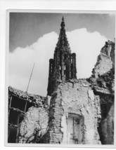 Vintage Original 8x10 Photo WWII Europe Cathedral Tower Bombed out Building - $28.99